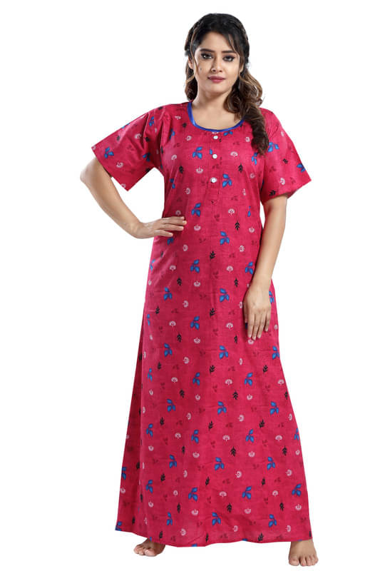 Nighty king Cotton Blend Solid Women Regular Nighty ( Multicolor 1 ) Nighty king Cotton Blend Solid Women Regular Nighty ( Multicolor 1 )