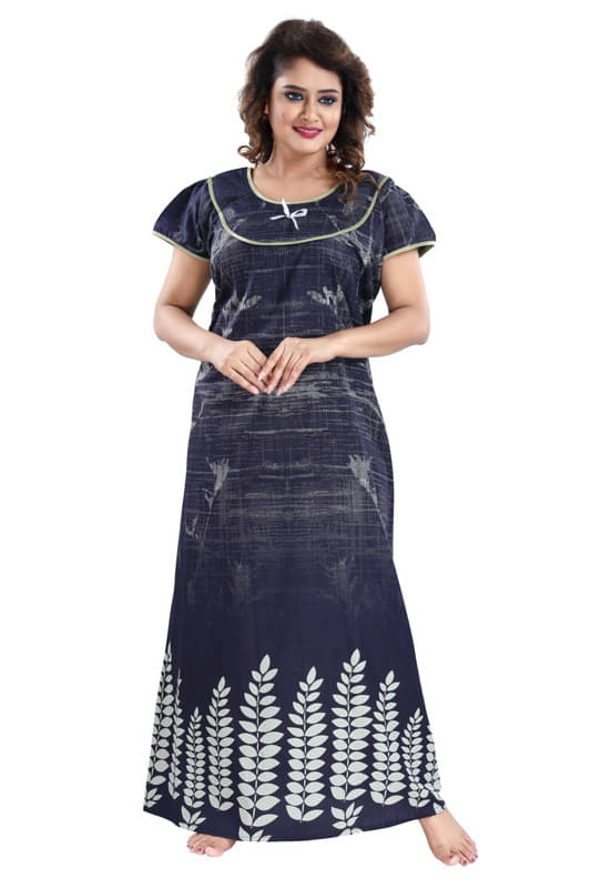 Nighty king Cotton Blend Solid Women Regular Nighty ( Multicolor 1 )     			Nighty king Cotton Blend Solid Women Regular Nighty ( Multicolor 1 )