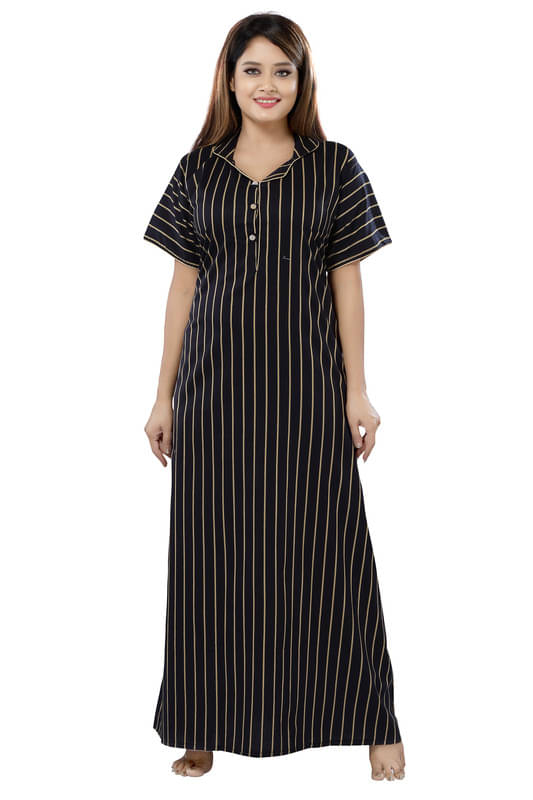 Nighty king Cotton Blend Solid Women Regular Nighty ( Multicolor 1 ) Nighty king Cotton Blend Solid Women Regular Nighty ( Multicolor 1 )