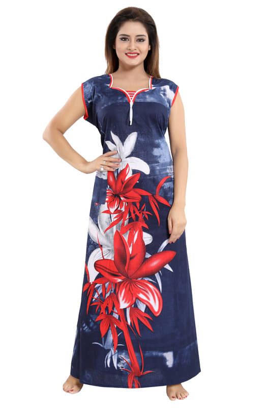     			Nighty king Satin Solid Women Regular Nighty ( Multicolor 1 )