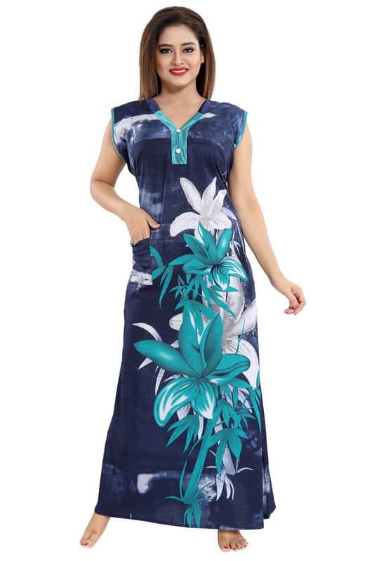     			Nighty king Satin Solid Women Regular Nighty ( Multicolor 1 )