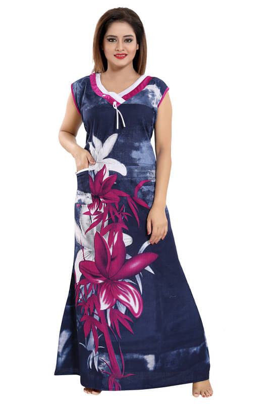     			Nighty king Satin Solid Women Regular Nighty ( Multicolor 1 )