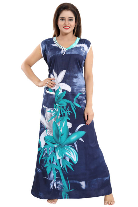     			Nighty king Satin Solid Women Regular Nighty ( Multicolor 1 )