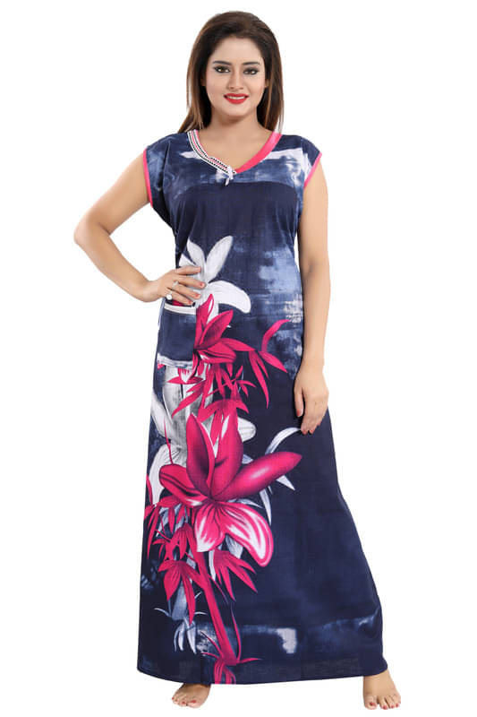     			Nighty king Satin Solid Women Regular Nighty ( Multicolor 1 )