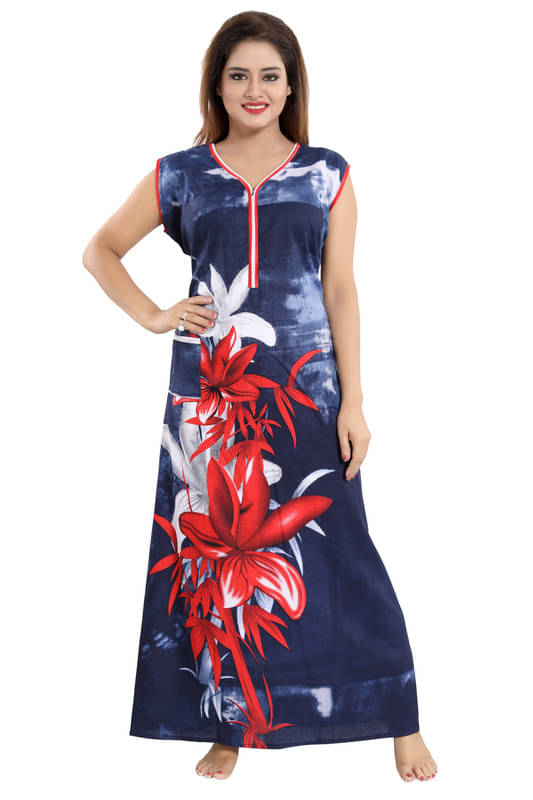     			Nighty king Satin Solid Women Regular Nighty ( Multicolor 1 )