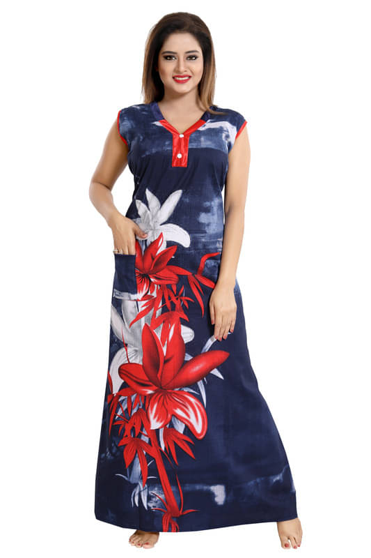     			Nighty king Satin Solid Women Regular Nighty ( Multicolor 1 )