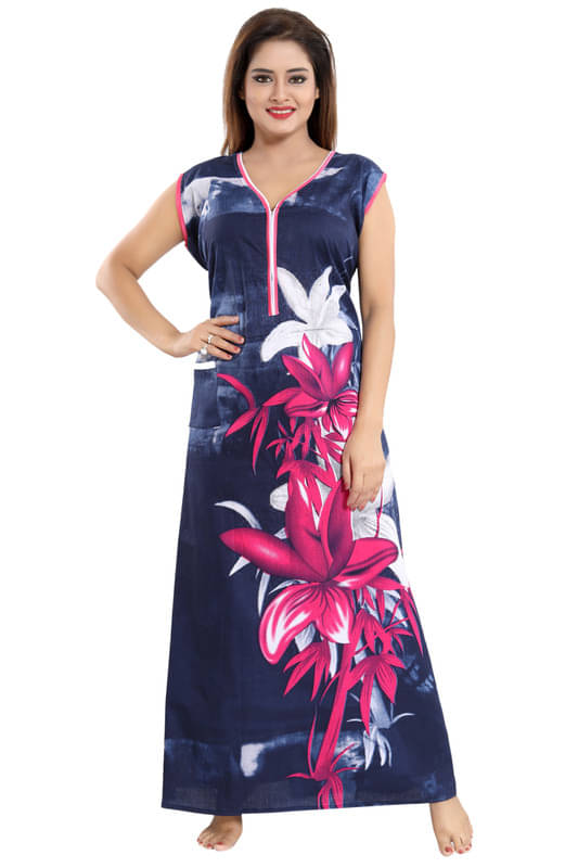     			Nighty king Satin Solid Women Regular Nighty ( Multicolor 1 )