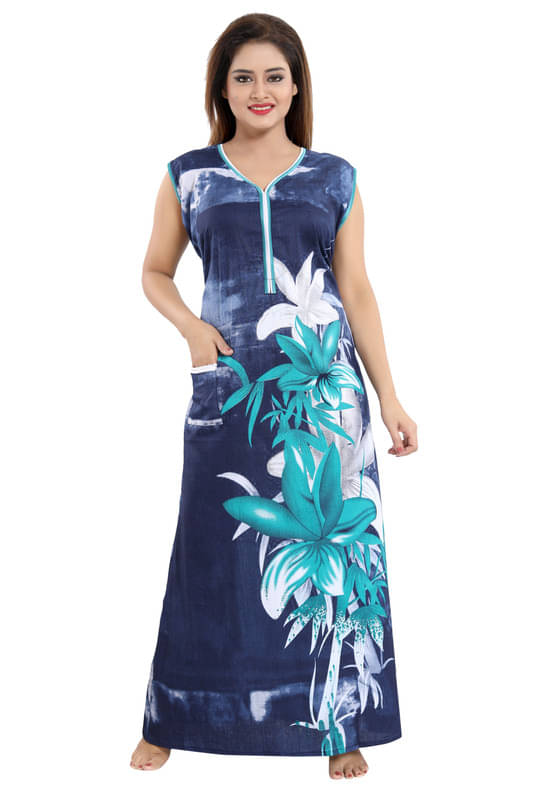     			Nighty king Satin Solid Women Regular Nighty ( Multicolor 1 )