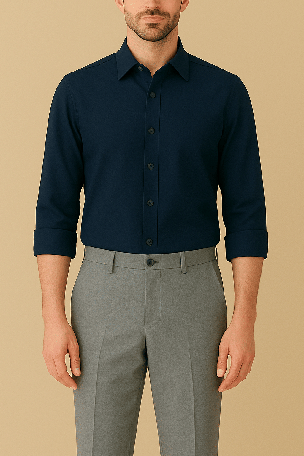     			PANCHVATI CREATION Cotton Blend Regular Fit Striped Full Sleeves Men's Casual Shirt - Blue ( Pack of 1 )