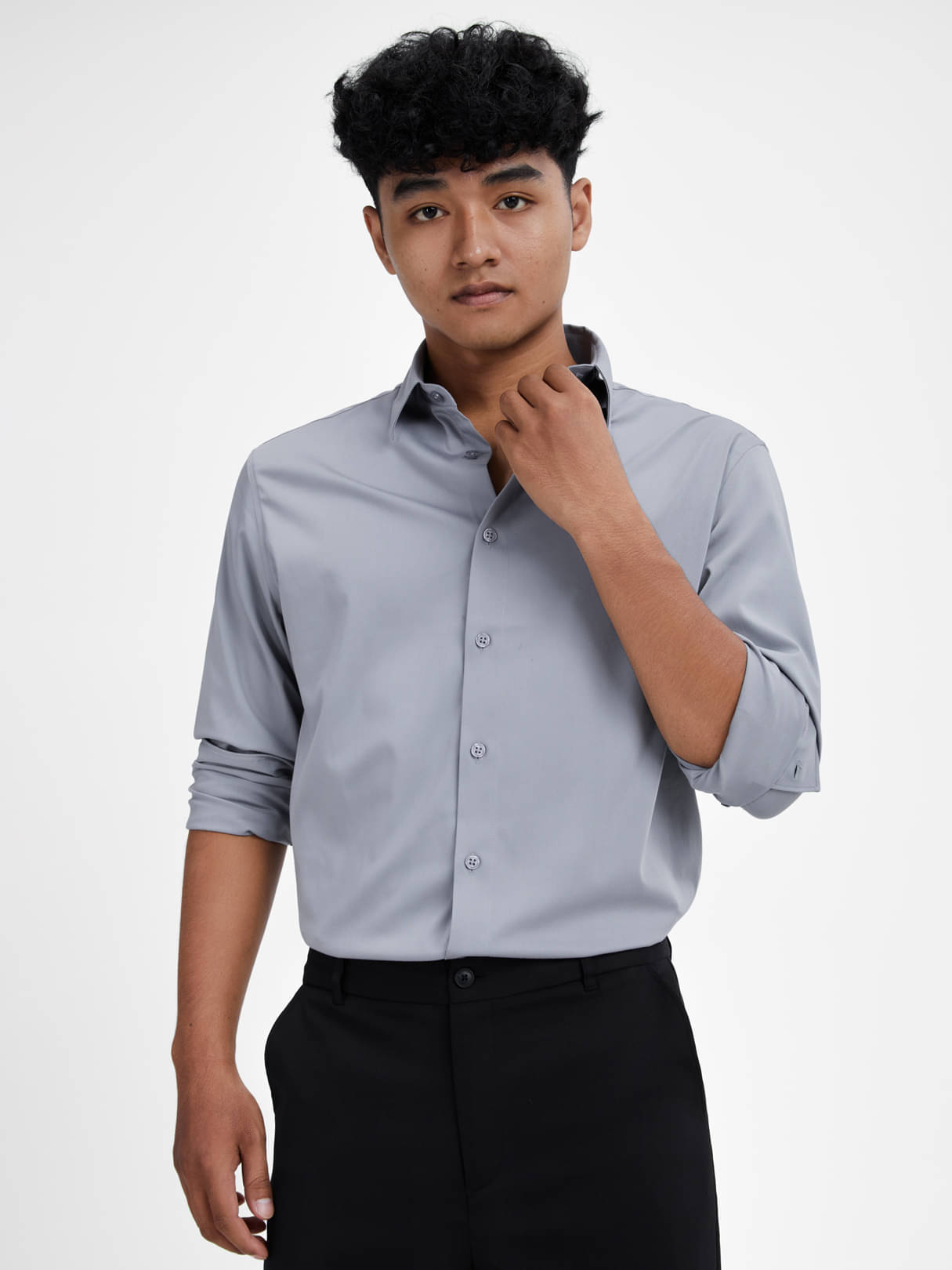 PANCHVATI CREATION Cotton Blend Regular Fit Striped Full Sleeves Men's Casual Shirt - Grey ( Pack of 1 ) PANCHVATI CREATION Cotton Blend Regular Fit Striped Full Sleeves Men's Casual Shirt - Grey ( Pack of 1 )