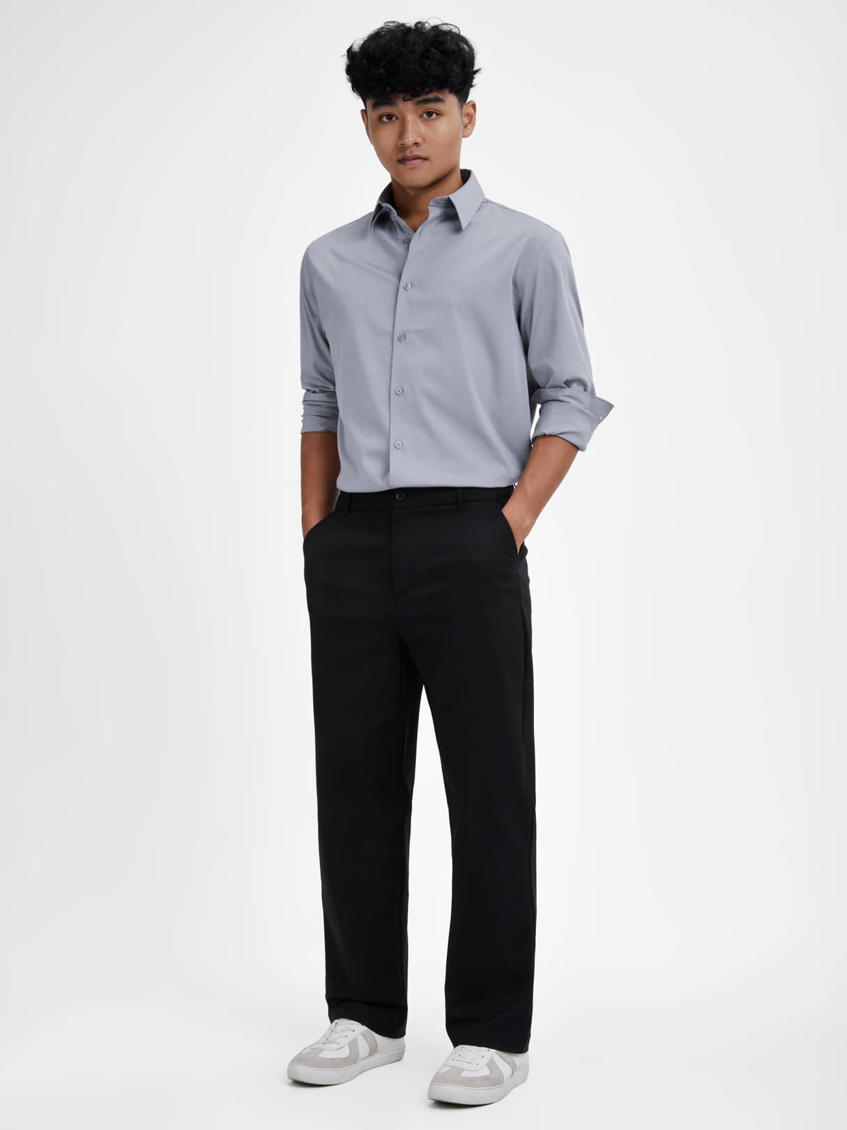 PANCHVATI CREATION Cotton Blend Regular Fit Striped Full Sleeves Men's Casual Shirt - Grey ( Pack of 1 ) PANCHVATI CREATION Cotton Blend Regular Fit Striped Full Sleeves Men's Casual Shirt - Grey ( Pack of 1 )