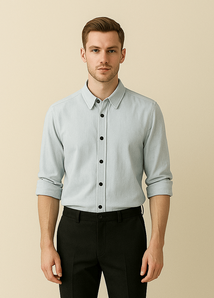     			Panchvati Enterprise Cotton Blend Regular Fit Solids Full Sleeves Men's Casual Shirt - Grey ( Pack of 1 )