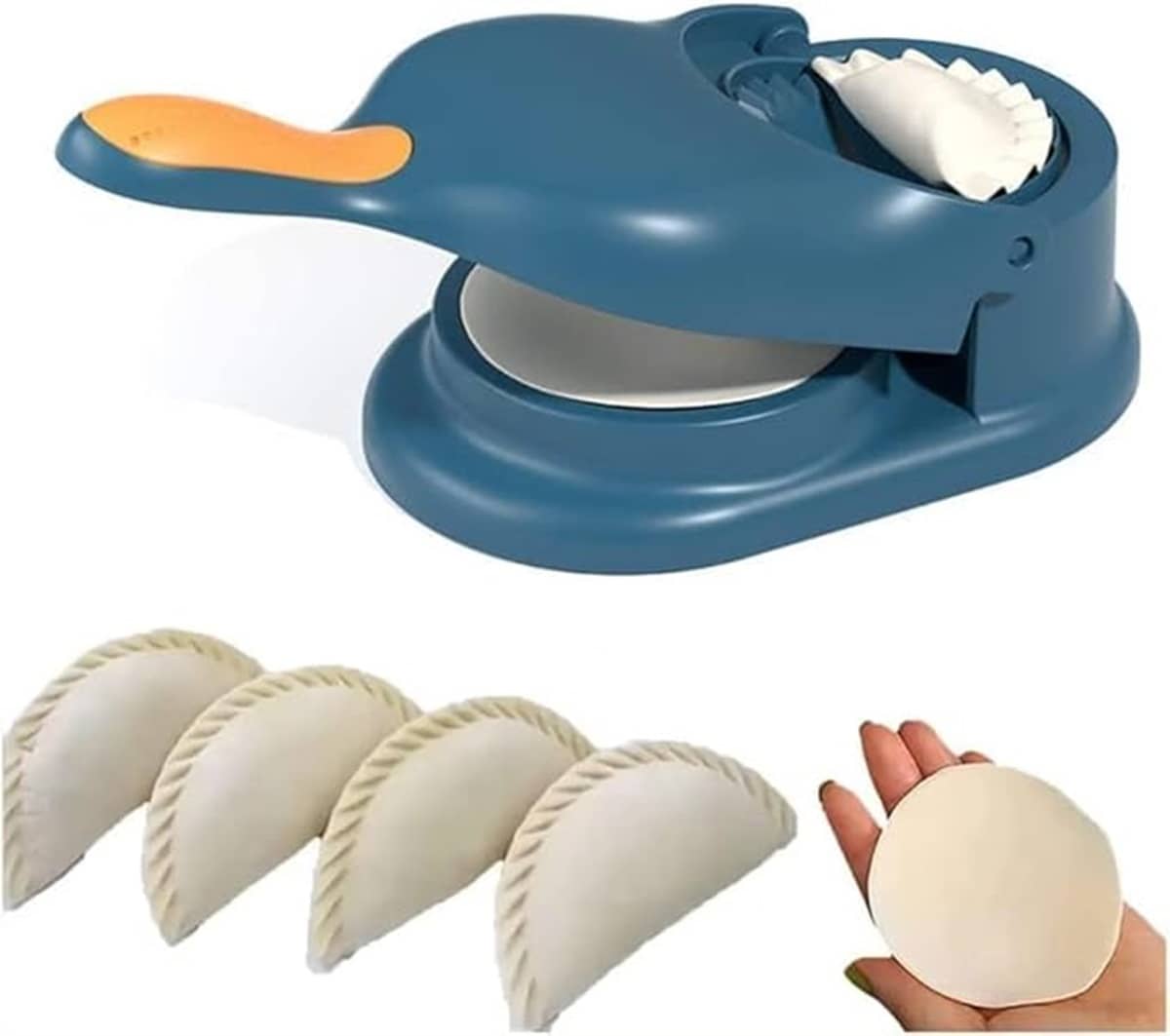 Plastic 2 In 1 Dough Press Dumpling Gujiya / Samosa / Ghughra / Momos / Puri Maker Set Of 1 Pic