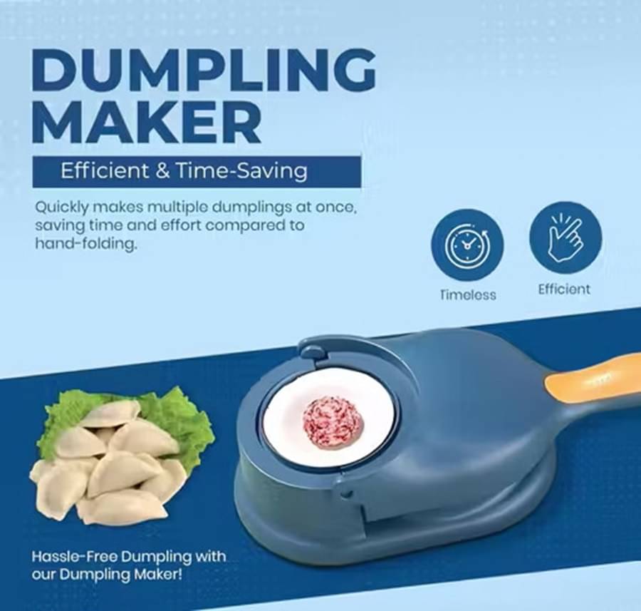 Plastic 2 In 1 Dough Press Dumpling Gujiya / Samosa / Ghughra / Momos / Puri Maker Set Of 1 Pic Plastic 2 In 1 Dough Press Dumpling Gujiya / Samosa / Ghughra / Momos / Puri Maker Set Of 1 Pic
