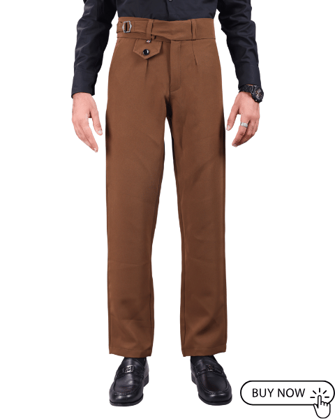     			REKHOLA Regular Men's Formal Trouser - Dark Brown ( Pack of 1 )