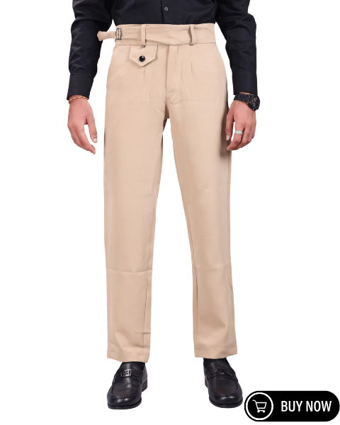     			REKHOLA Regular Men's Formal Trouser - Cream ( Pack of 1 )