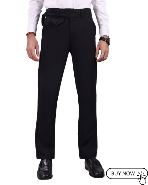     			REKHOLA Regular Men's Formal Trouser - Black ( Pack of 1 )