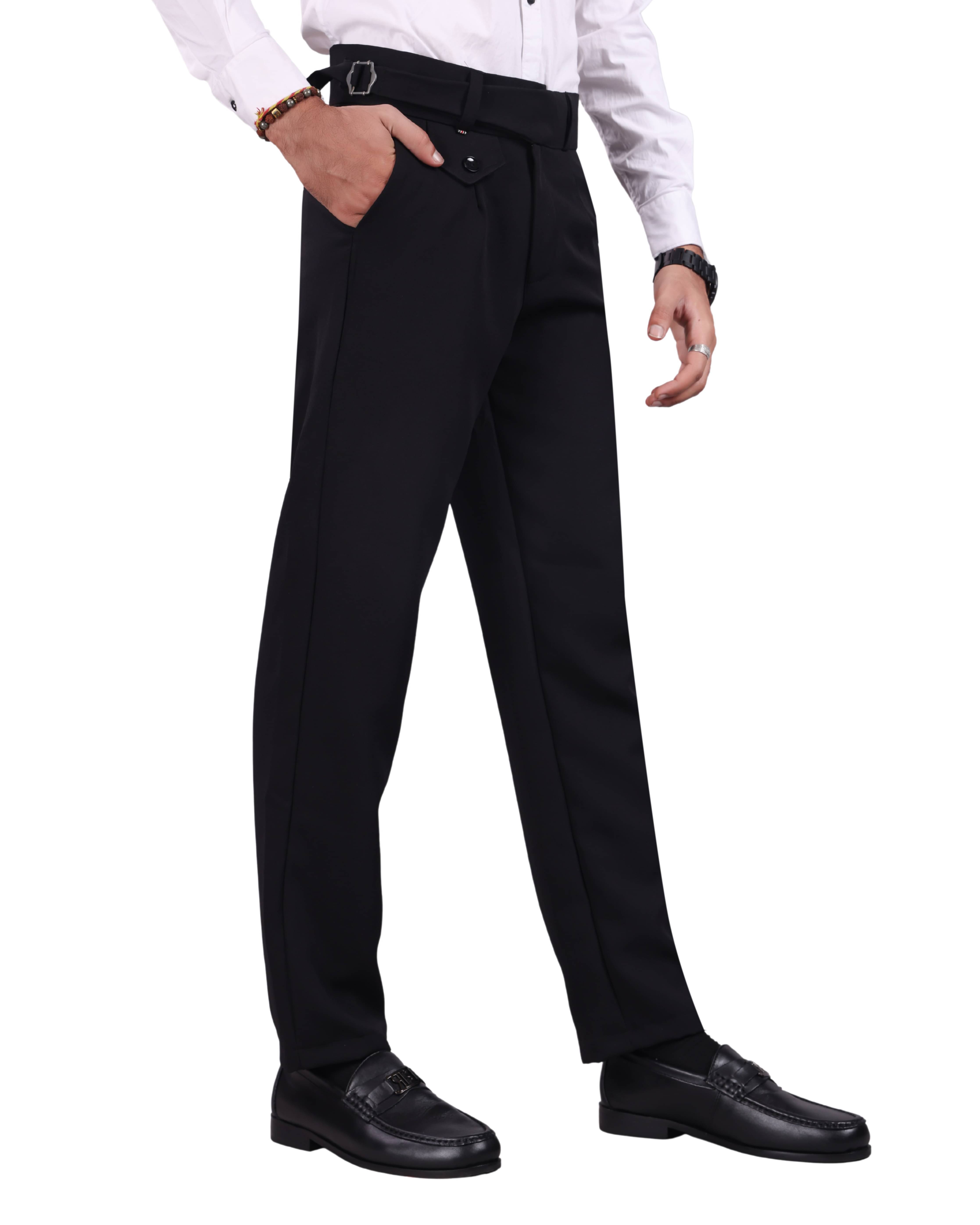     			REKHOLA Regular Men's Formal Trouser - Black ( Pack of 1 )