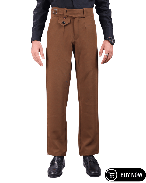     			REKHOLA Regular Men's Formal Trouser - Dark Brown ( Pack of 1 )