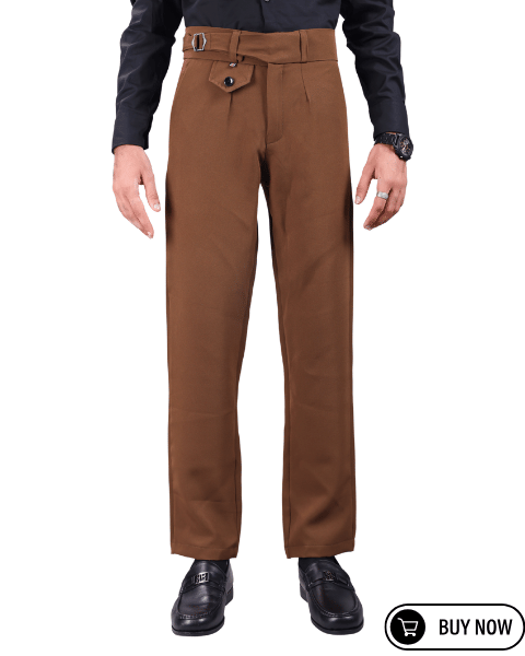     			REKHOLA Regular Men's Formal Trouser - Dark Brown ( Pack of 1 )