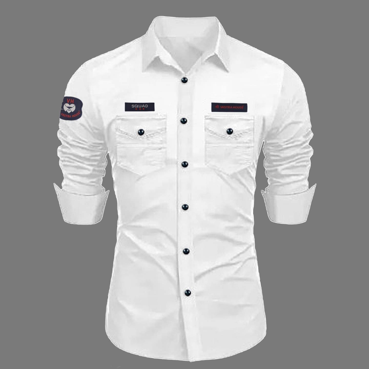 SHREE VASTRA HOUSE Cotton Regular Fit Full Sleeves Men's Formal Shirt - White ( Pack of 1 ) SHREE VASTRA HOUSE Cotton Regular Fit Full Sleeves Men's Formal Shirt - White ( Pack of 1 )