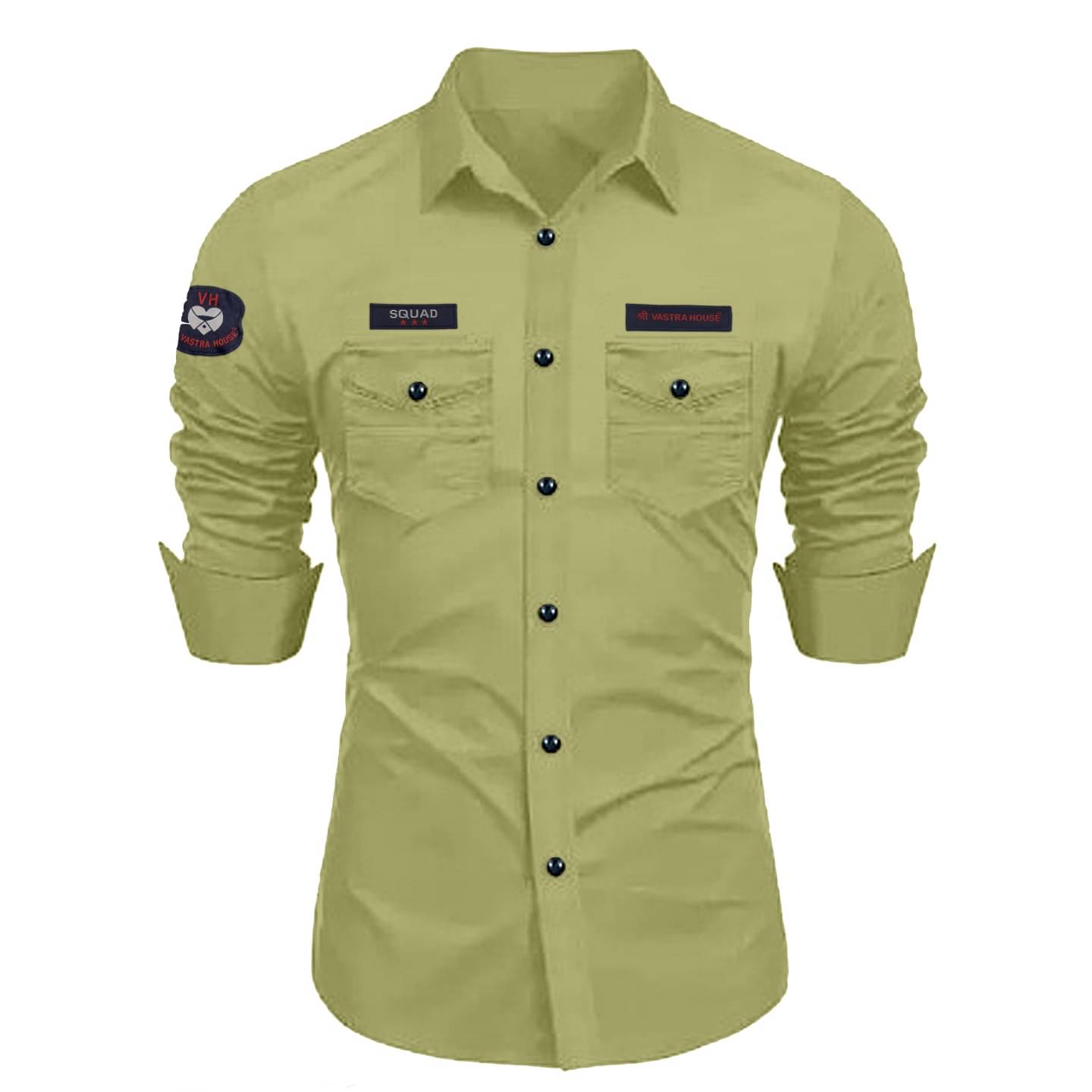 SHREE VASTRA HOUSE Cotton Regular Fit Full Sleeves Men's Formal Shirt - Green ( Pack of 1 ) SHREE VASTRA HOUSE Cotton Regular Fit Full Sleeves Men's Formal Shirt - Green ( Pack of 1 )