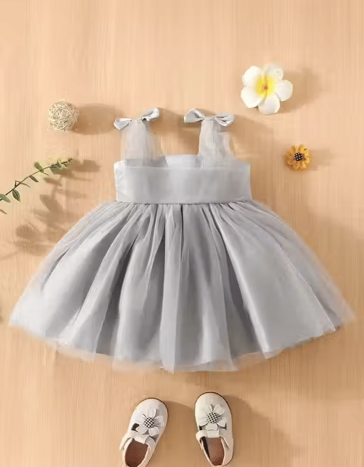 STYLEART E-COMMERCE PVT LTD Satin Frock For Baby Girls ( Pack of 1 , Grey ) STYLEART E-COMMERCE PVT LTD Satin Frock For Baby Girls ( Pack of 1 , Grey )