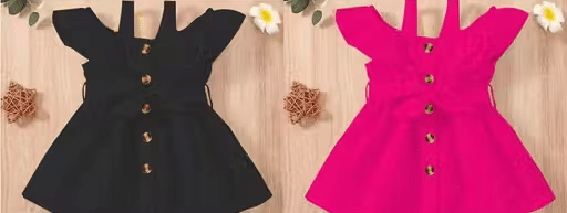 STYLEART E-COMMERCE PVT LTD Rayon Frock For Baby Girls ( Pack of 2 , Red & Black ) STYLEART E-COMMERCE PVT LTD Rayon Frock For Baby Girls ( Pack of 2 , Red & Black )
