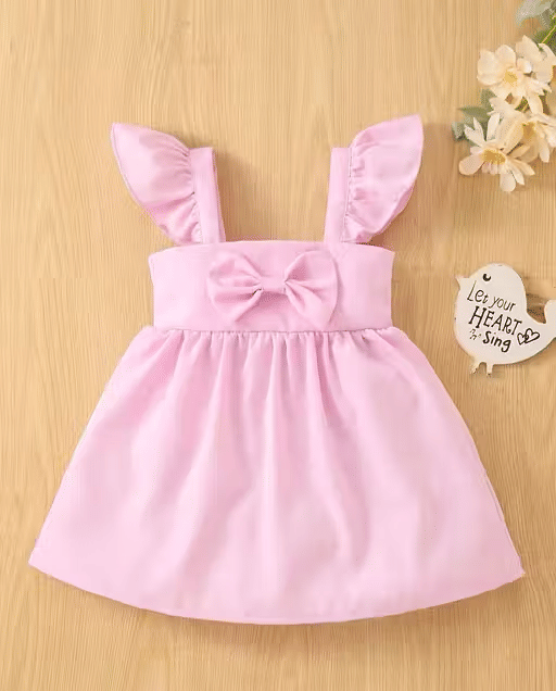 STYLEART E-COMMERCE PVT LTD Rayon Frock For Baby Girls ( Pack of 1 , Baby Pink ) STYLEART E-COMMERCE PVT LTD Rayon Frock For Baby Girls ( Pack of 1 , Baby Pink )