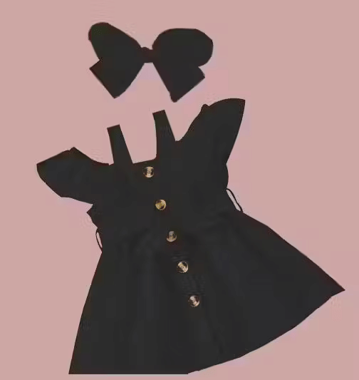 STYLEART E-COMMERCE PVT LTD Georgette Frock For Baby Girls ( Pack of 1 , Black ) STYLEART E-COMMERCE PVT LTD Georgette Frock For Baby Girls ( Pack of 1 , Black )