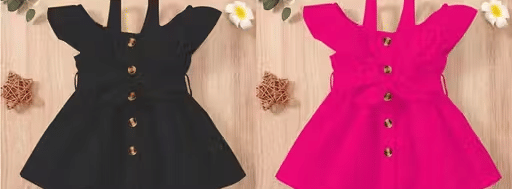 STYLEART E-COMMERCE PVT LTD Rayon Frock For Baby Girls ( Pack of 2 , Black & Pink ) STYLEART E-COMMERCE PVT LTD Rayon Frock For Baby Girls ( Pack of 2 , Black & Pink )