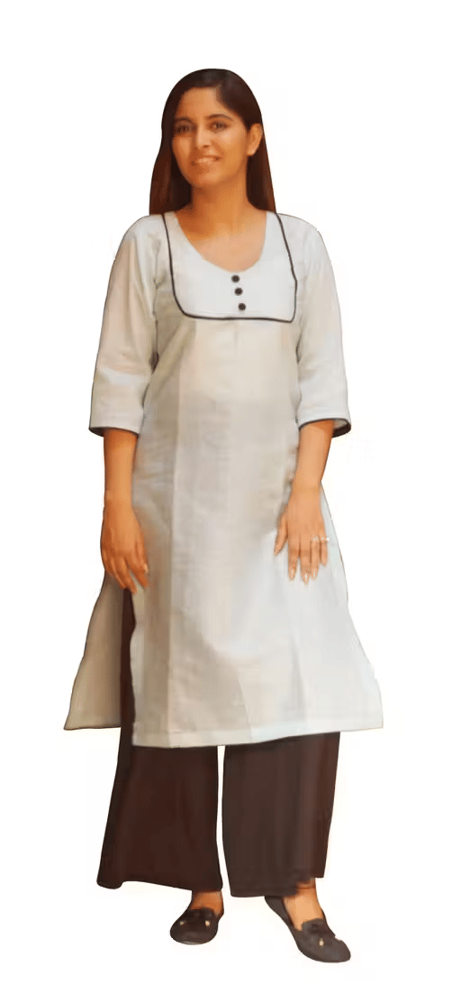 STYLEART E-COMMERCE PVT LTD Women Cotton Printed A-line Kurti ( Cream ) STYLEART E-COMMERCE PVT LTD Women Cotton Printed A-line Kurti ( Cream )