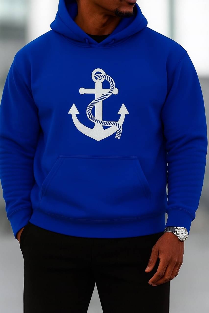 Scuba Fleece Hooded Men's Sweatshirt - Blue ( Pack of 1 ) Scuba Fleece Hooded Men's Sweatshirt - Blue ( Pack of 1 )