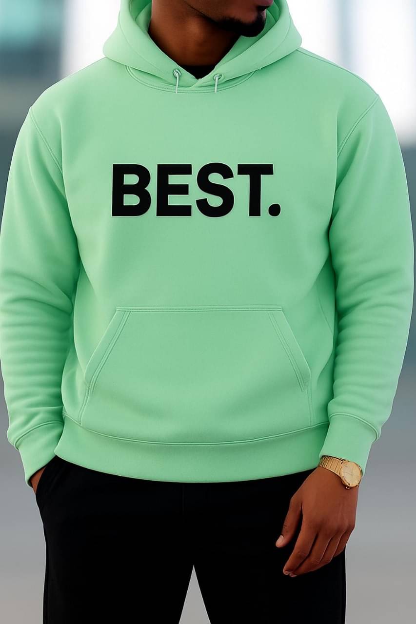     			Scuba Fleece Hooded Men's Sweatshirt - Sea Green ( Pack of 1 )