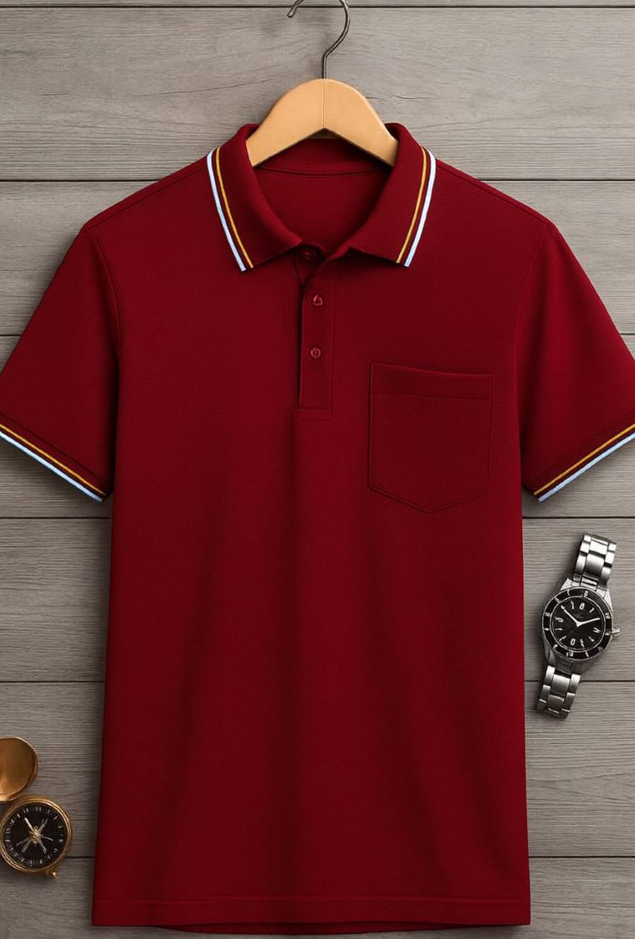 Scuba Maroon Cotton Regular Fit Men's Sports Polo T-Shirt ( Pack of 1 ) Scuba Maroon Cotton Regular Fit Men's Sports Polo T-Shirt ( Pack of 1 )