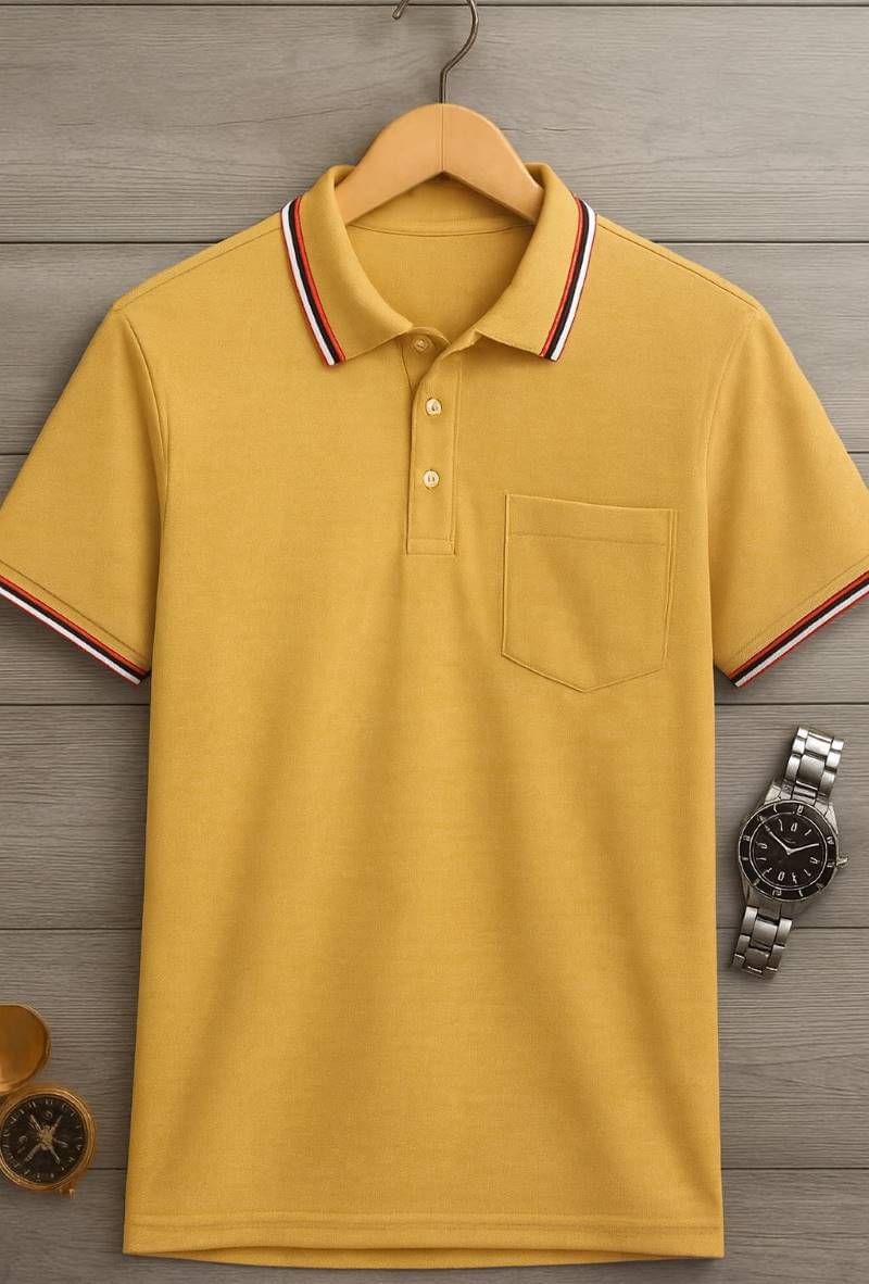     			Scuba Yellow Cotton Regular Fit Men's Sports Polo T-Shirt ( Pack of 1 )