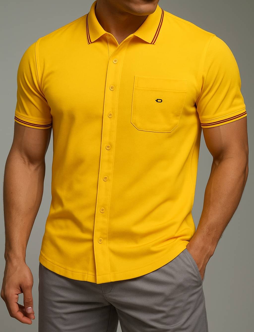     			Scuba Yellow Cotton Regular Fit Men's Sports Polo T-Shirt ( Pack of 1 )