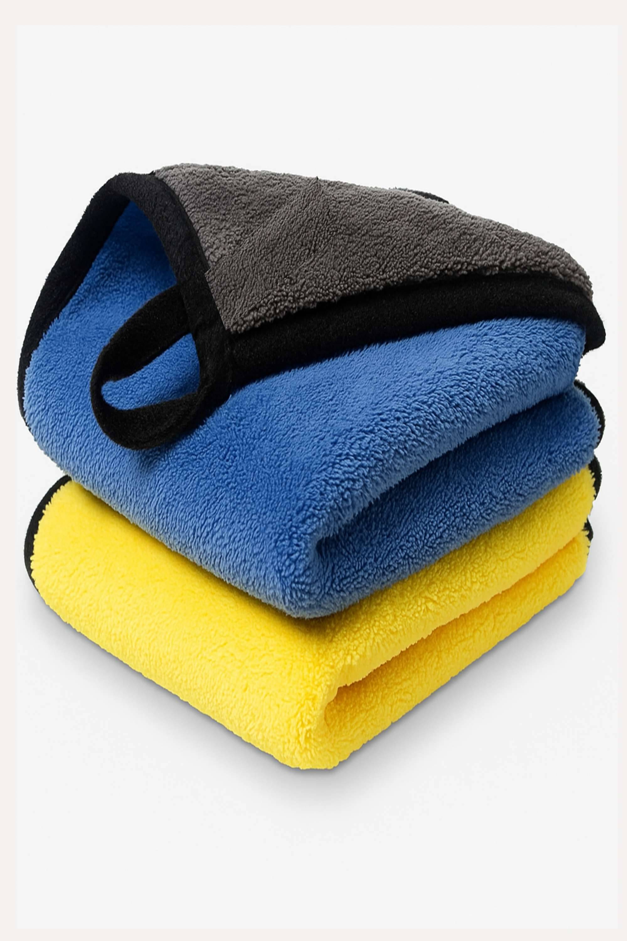     			Stepsafe Auto Multicolor 500 GSM Microfiber Cloth For Automobile ( Pack of 2 )