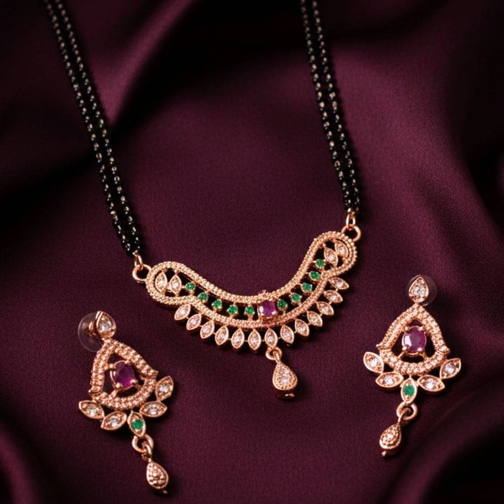 Style Wind Rose Gold Mangalsutra Set ( Pack of 1 ) Style Wind Rose Gold Mangalsutra Set ( Pack of 1 )