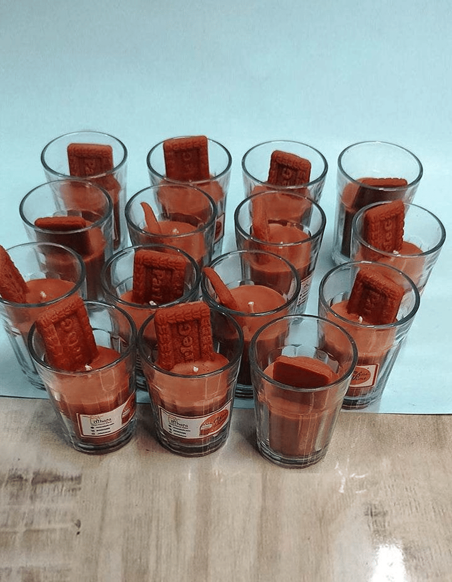     			TOHAFA Brown Wax Tart 5 cm ( Pack of 1 )