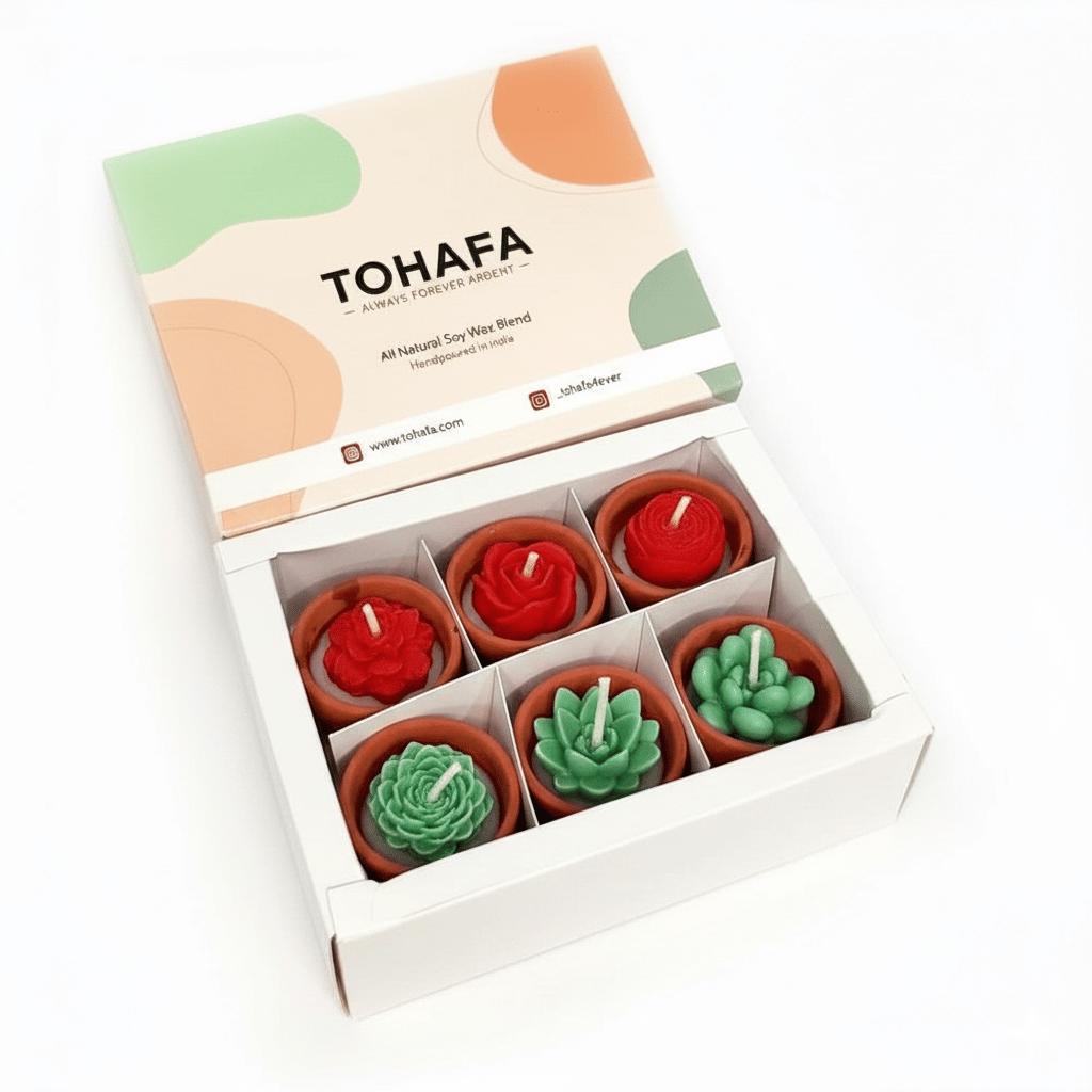     			TOHAFA Multicolour Wax Tart 5 cm ( Pack of 6 )