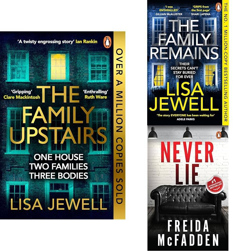The Family Upstairs+The Family Remains+Never Lie : A Totally Gripping Thriller with Mind-bending Twists The Family Upstairs+The Family Remains+Never Lie : A Totally Gripping Thriller with Mind-bending Twists