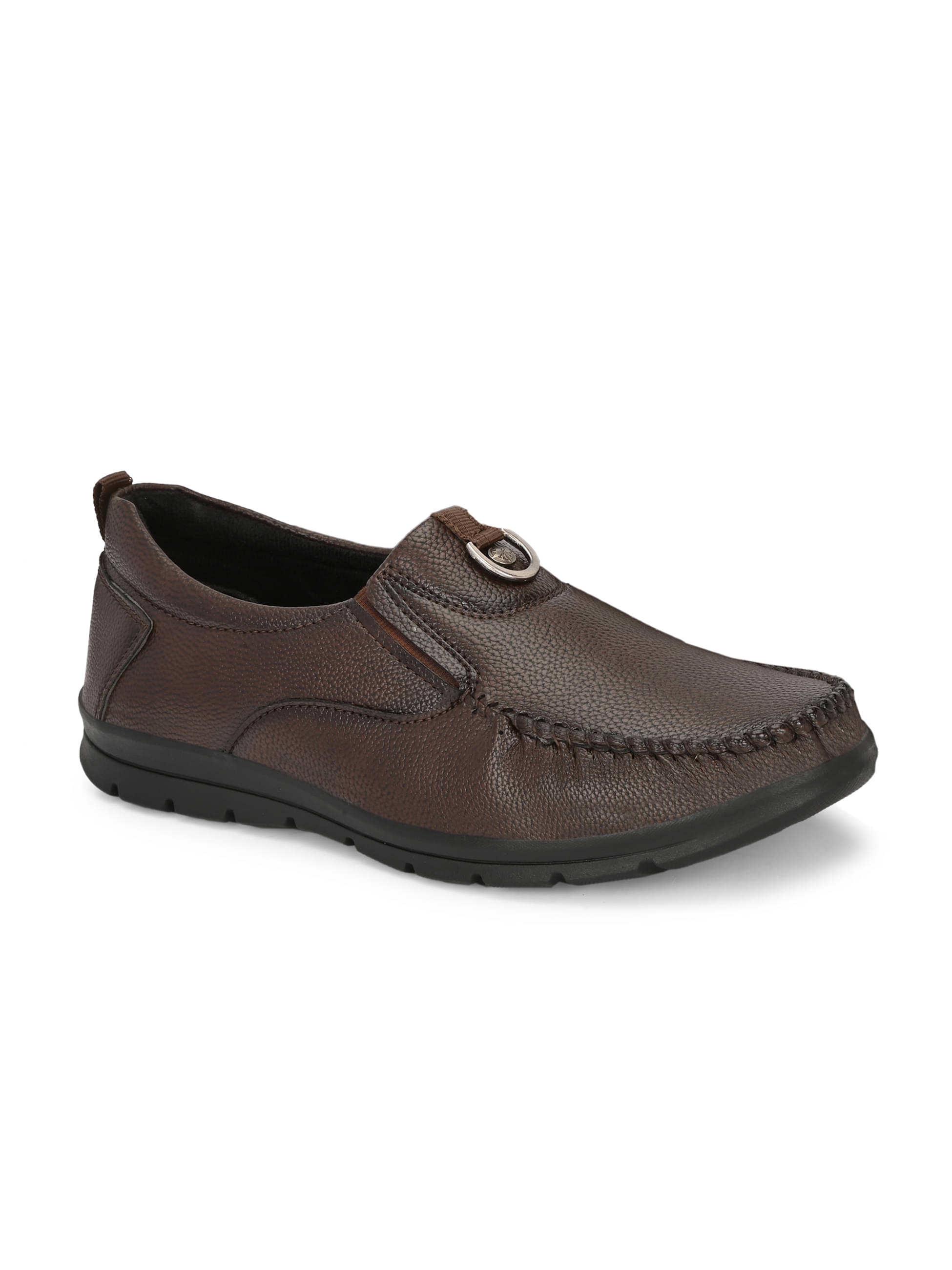     			VEESHOE Brown Men's Slip on Shoes