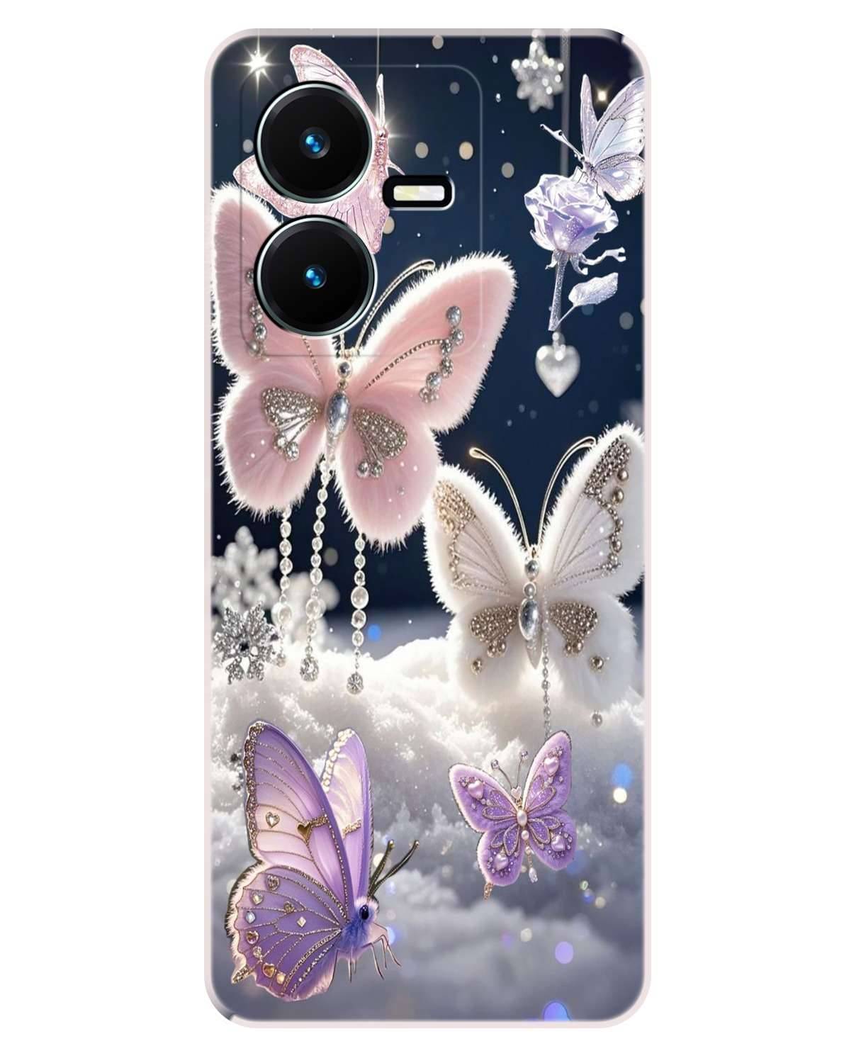 VK COVERS Blue Printed Back Cover Silicon Compatible For Vivo Y22 ( Pack of 1 ) VK COVERS Blue Printed Back Cover Silicon Compatible For Vivo Y22 ( Pack of 1 )