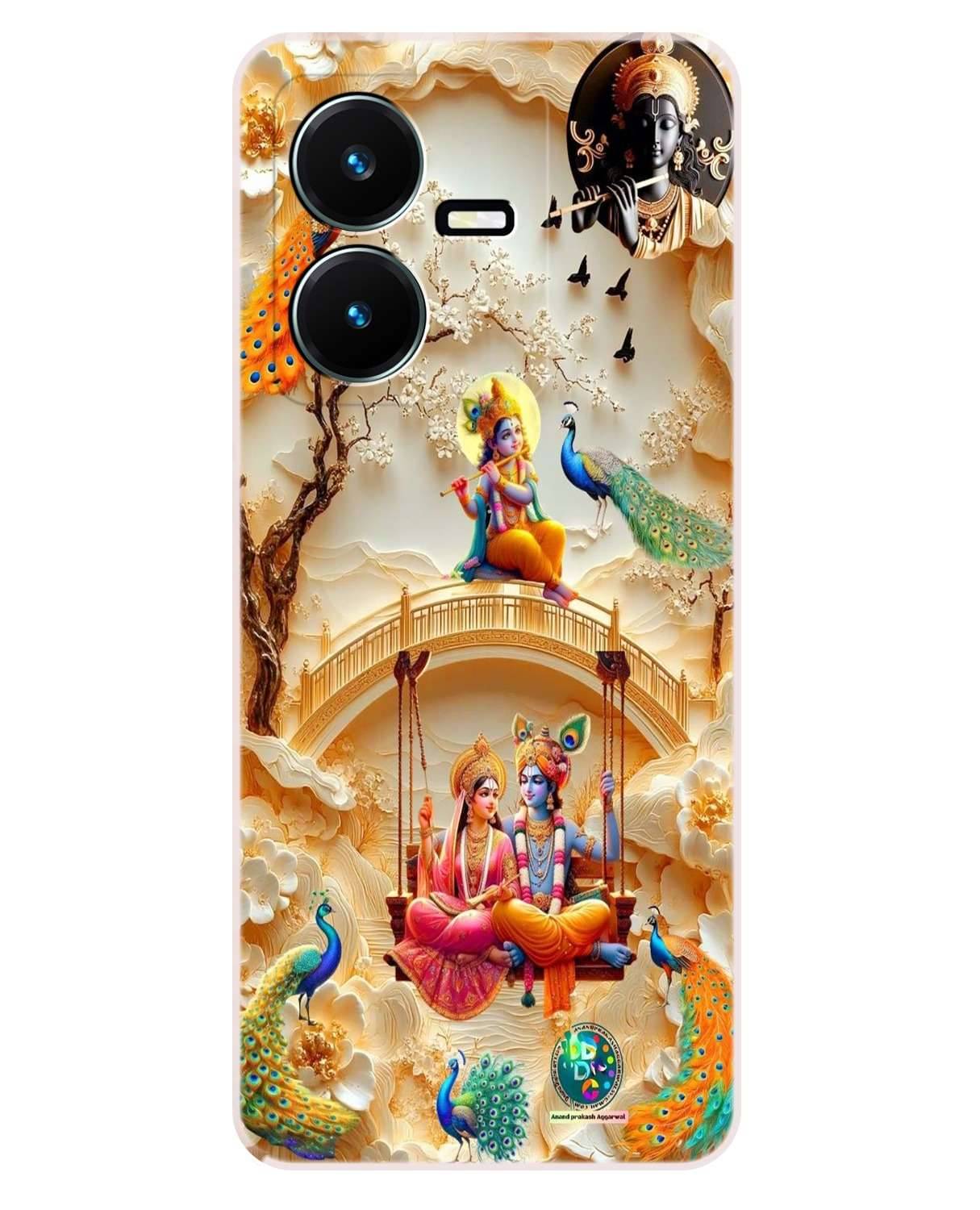 VK COVERS Gold Printed Back Cover Silicon Compatible For Vivo Y22 ( Pack of 1 ) VK COVERS Gold Printed Back Cover Silicon Compatible For Vivo Y22 ( Pack of 1 )