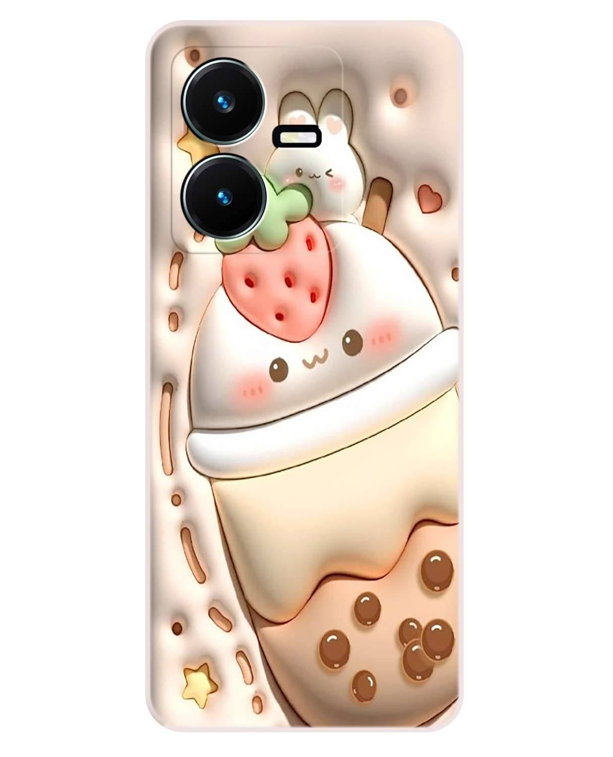VK COVERS Orange Printed Back Cover Silicon Compatible For Vivo Y22 ( Pack of 1 ) VK COVERS Orange Printed Back Cover Silicon Compatible For Vivo Y22 ( Pack of 1 )