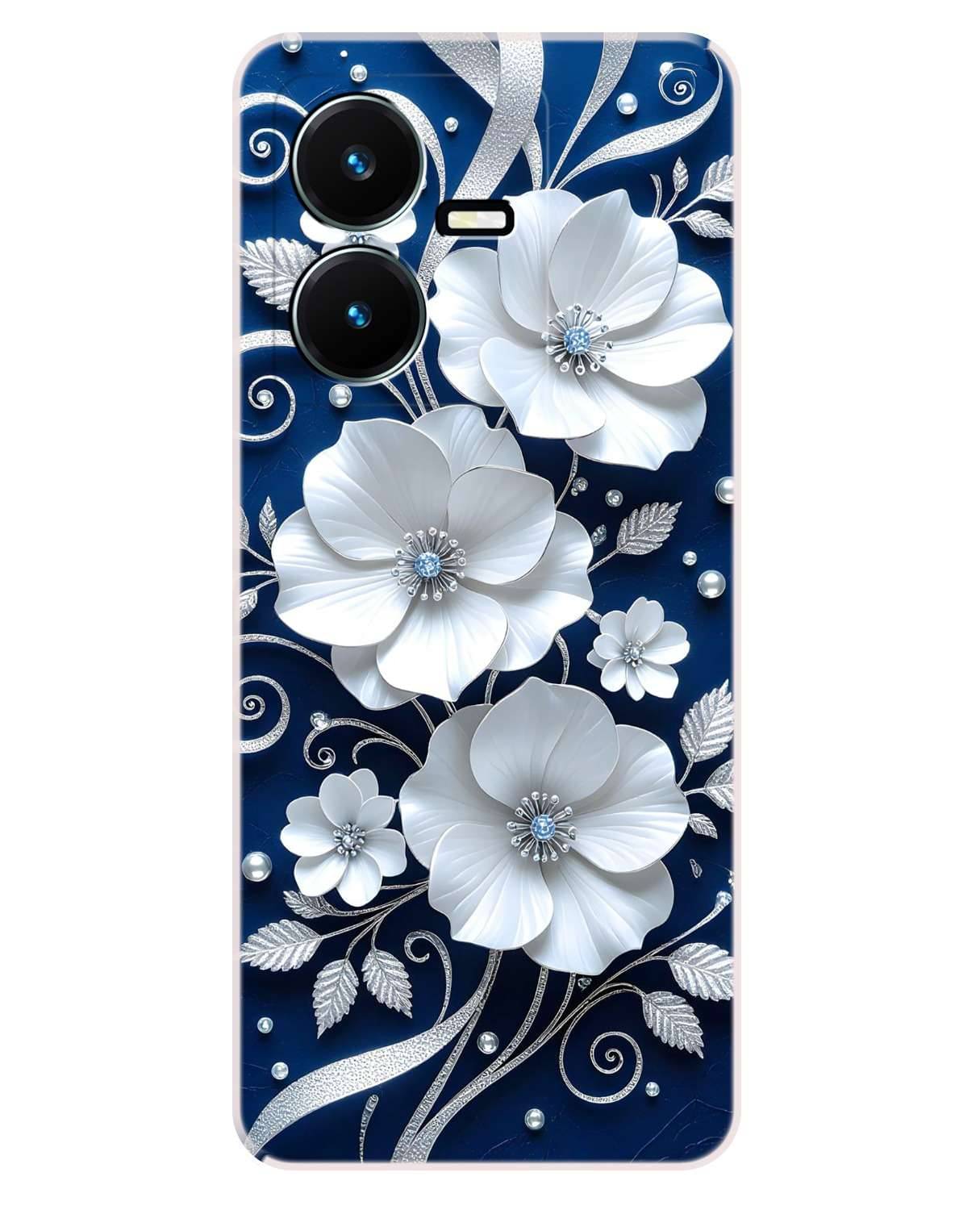    			VK COVERS Red Printed Back Cover Silicon Compatible For Vivo Y22 ( Pack of 1 )