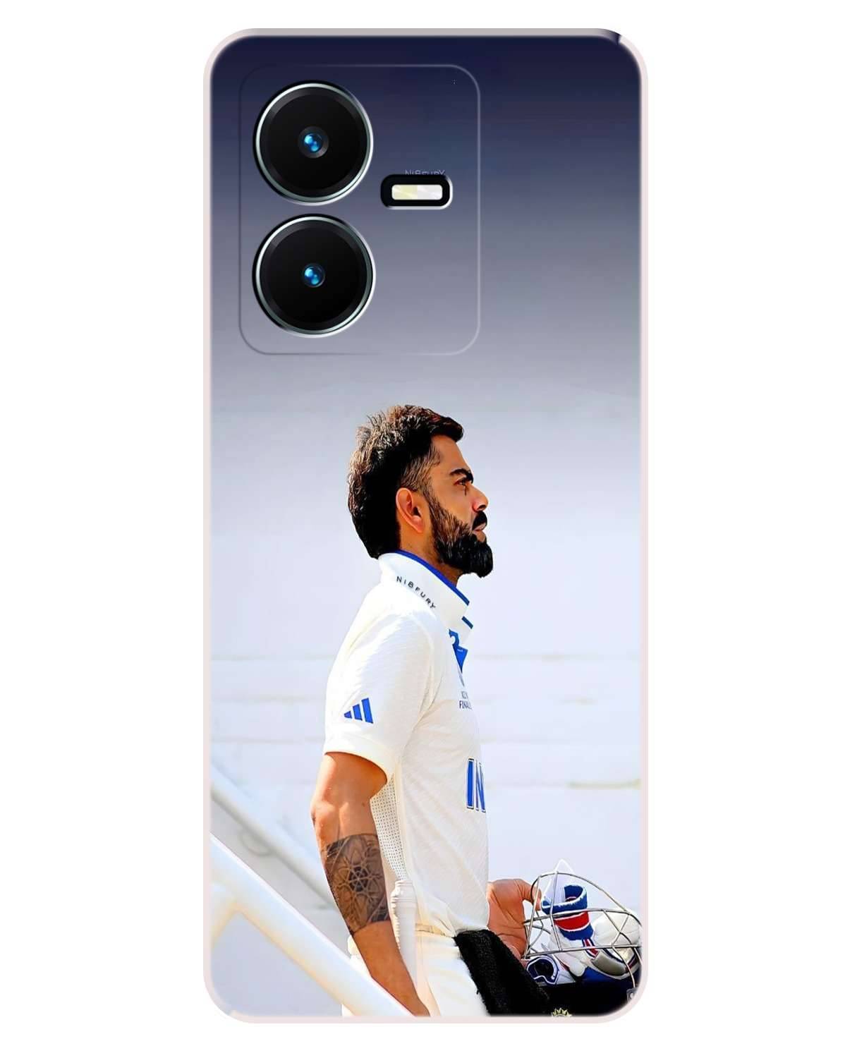     			VK COVERS Red Printed Back Cover Silicon Compatible For Vivo Y22 ( Pack of 1 )