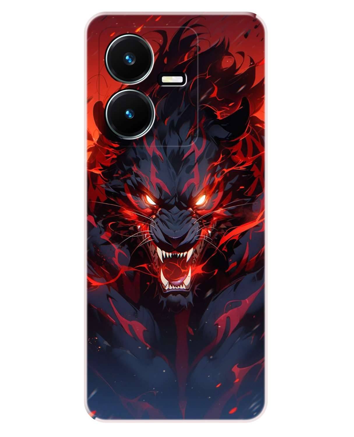     			VK COVERS Red Printed Back Cover Silicon Compatible For Vivo Y22 ( Pack of 1 )
