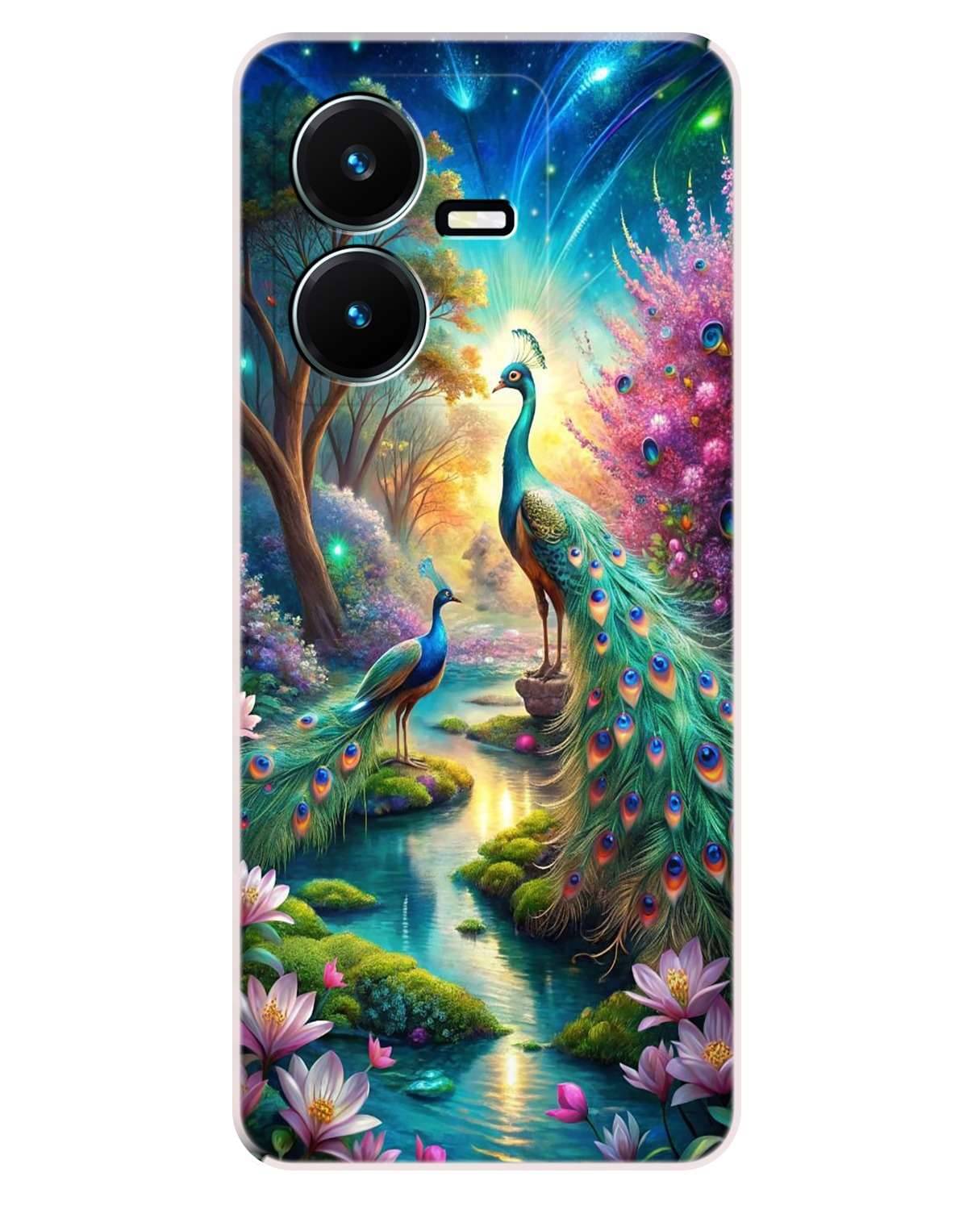     			VK COVERS Red Printed Back Cover Silicon Compatible For Vivo Y22 ( Pack of 1 )